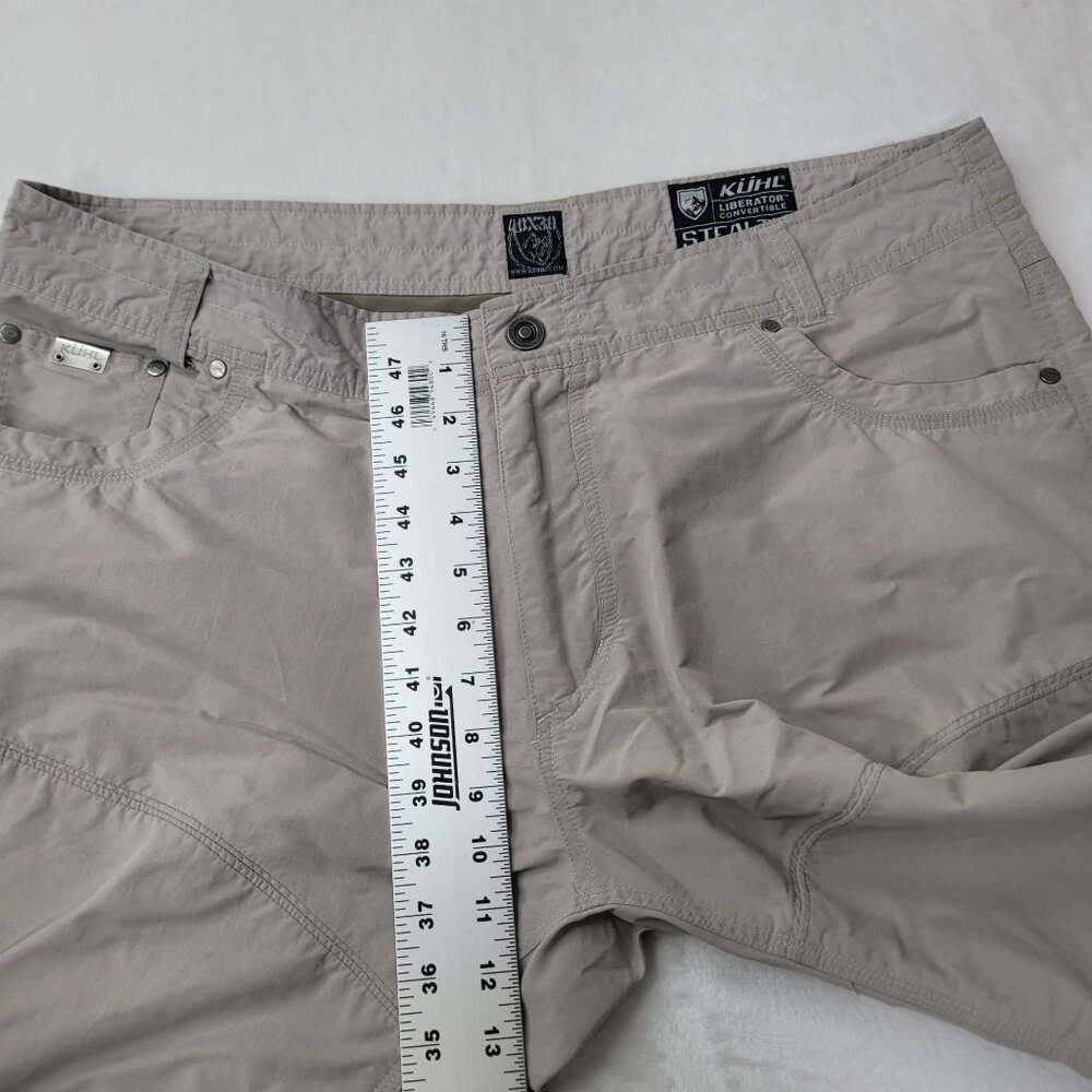 KUHL Liberator Convertible Stealth Men's Beige Zip Off Outdoor Pants Size 40X30 - Picture 6 of 12